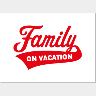 Family On Vacation (Family Holiday / Red) Posters and Art